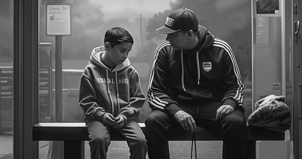An academy player with his dad