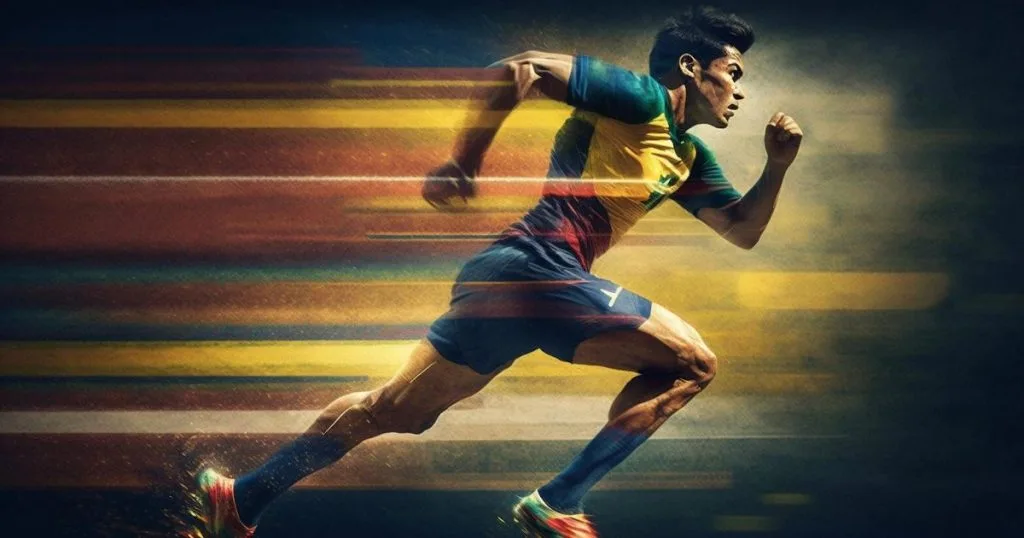 a football player speeding