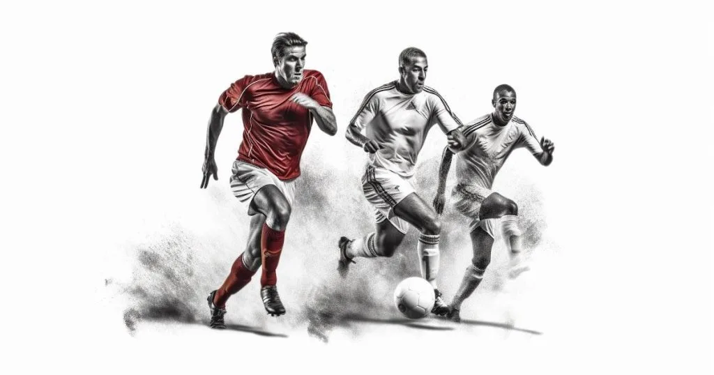 Footballer's first touch with the ball